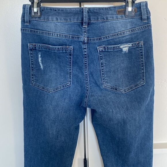 Sanctuary Denim Women’s Mid-Waisted Distressed Skinny Jeans Med Wash Size 27 - Picture 4 of 12